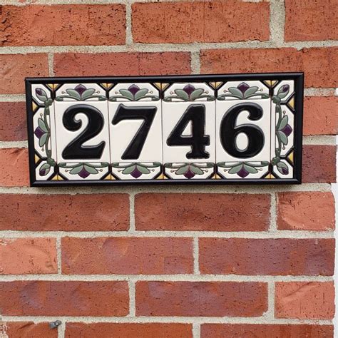 6 x 6 metal outdoor tile frame house number|House Number Frames .